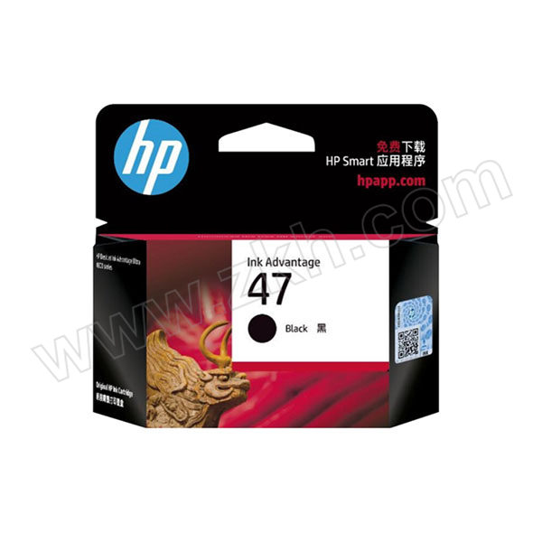 HP/惠普 47墨盒 6ZD21AA 黑色 适用HP 4825 4826 1个 1盒