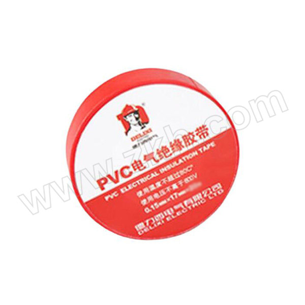 DELIXI/德力西 绝缘胶布 PVC电气胶带 0.15mm*17mm*20米 红色 1卷