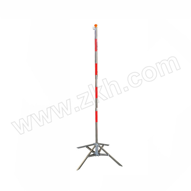 JIALIAO/嘉辽 警戒线安全不锈钢网伞式支架 JT3ZP24127 红白色 1200×26mm 1个