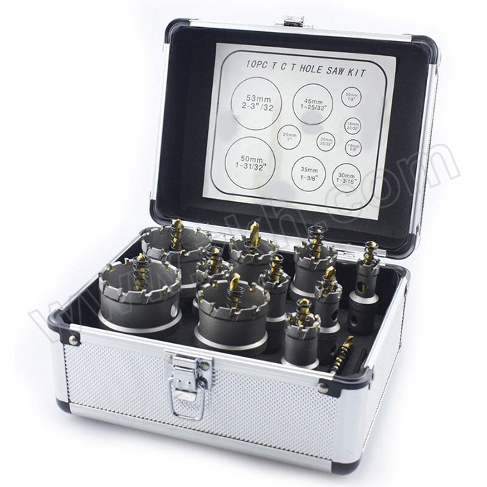 ICEY/冰禹 BYll-1016系列合金开孔器套装 10PC/16-53铝盒 16-53mm 10个装 1盒