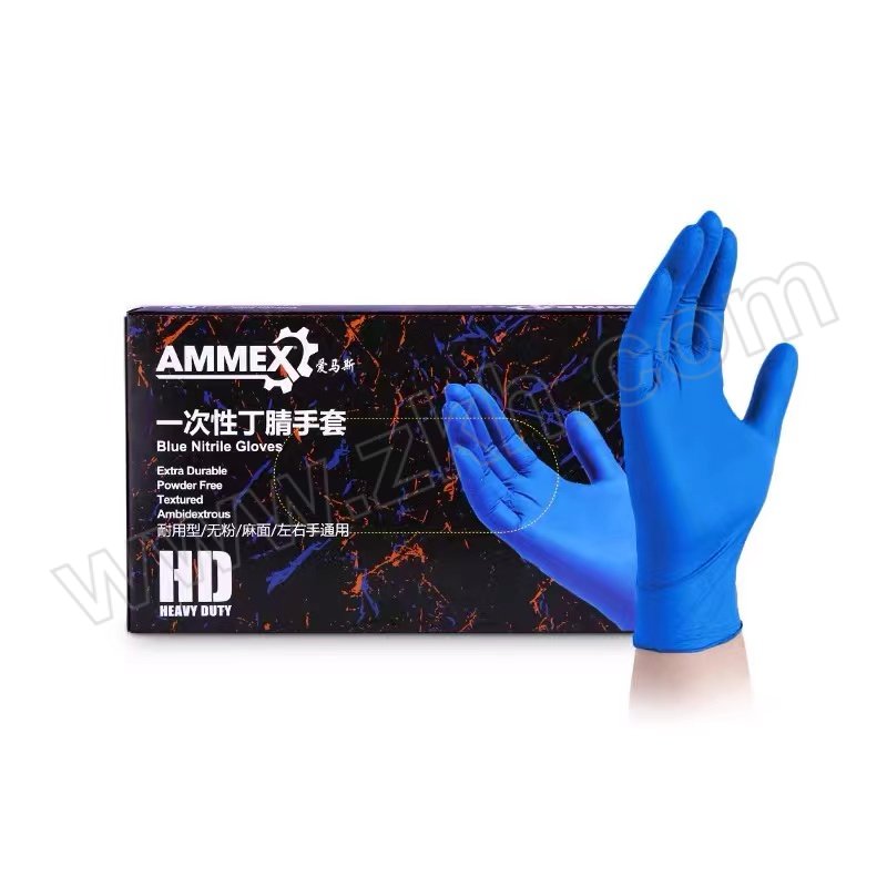AMMEX/爱马斯 一次性丁腈手套 APFNCHD L 深蓝色 100只 1盒