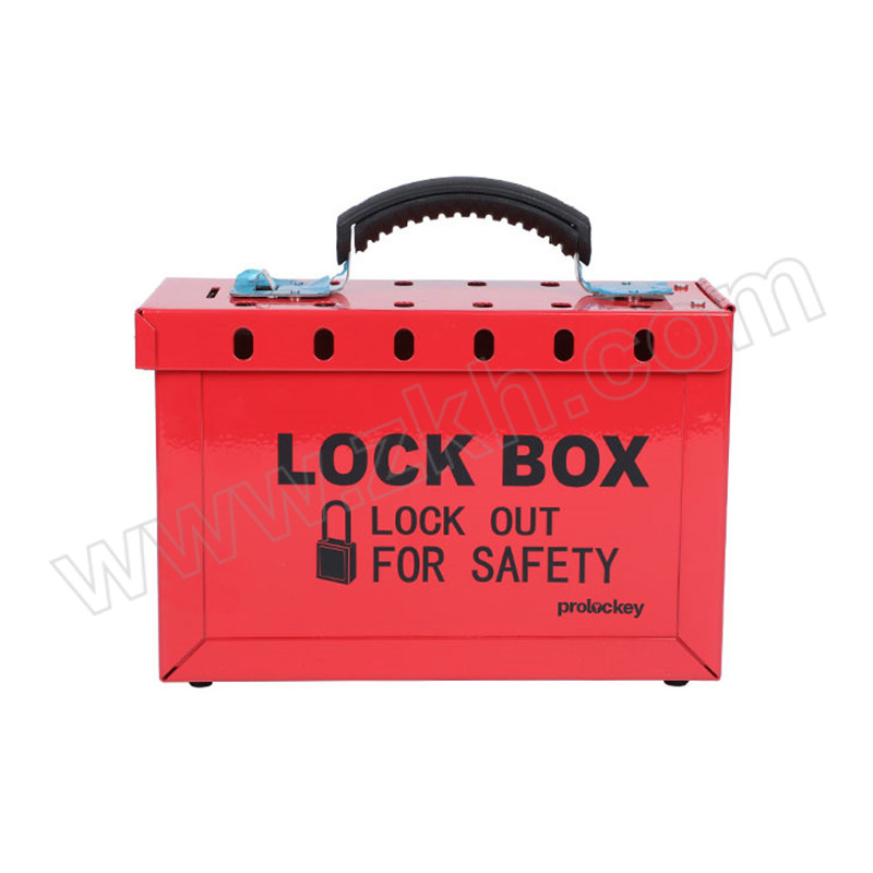 PROLOCKEY/洛科 便携式共锁箱 LK01 红色 227×152×88mm 可挂12把挂锁 不含配件 1个
