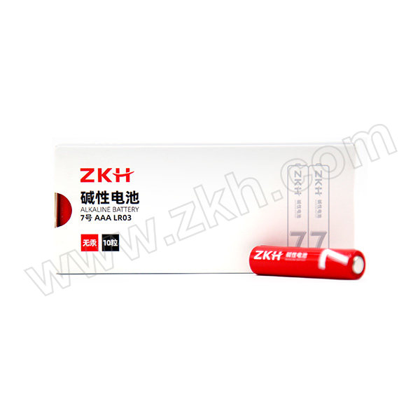 ZKH/震坤行 碱性电池 7号 AAA LR03 10粒装 1盒