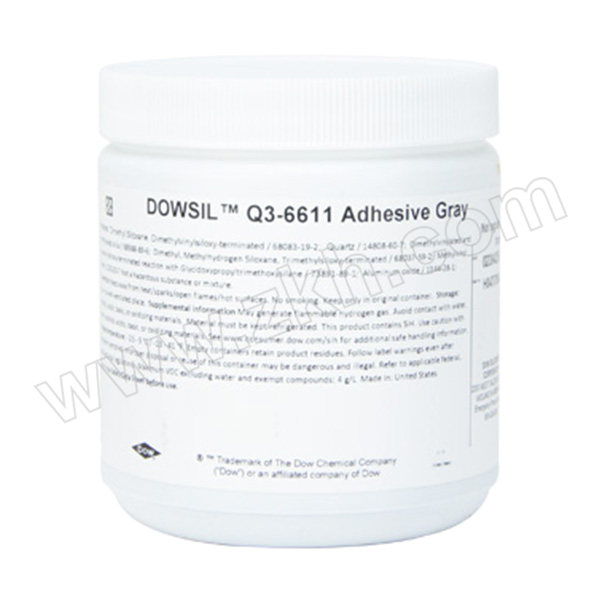 DOWSIL/陶熙 有机硅胶-高强度加热固化型 Q3-6611 灰色 3.6kg 1桶