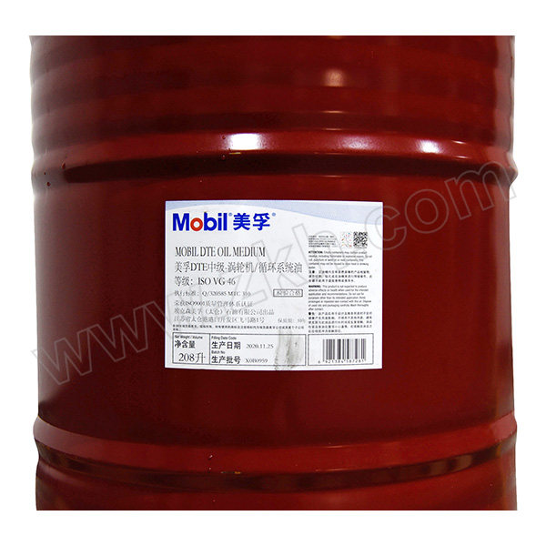 MOBIL/美孚 系统循环油 DTE-MEDIUM 208L 1桶