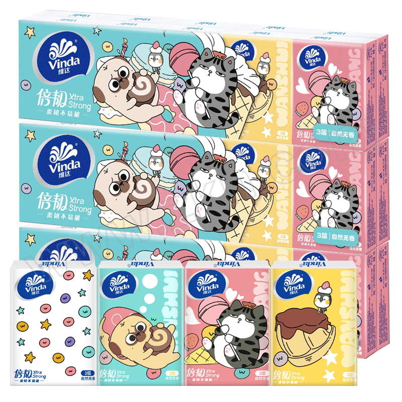 VINDA/维达 餐巾纸 V0067-30 10包×3条 1套