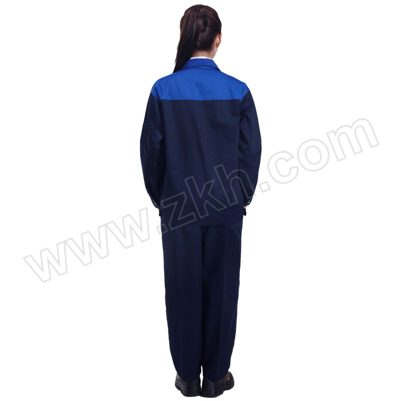 GONGTAI/共泰 长袖春秋工作服 GC003 2XL(180) 藏蓝蓝色肩 涤棉 含上衣×1+裤子×1 1套