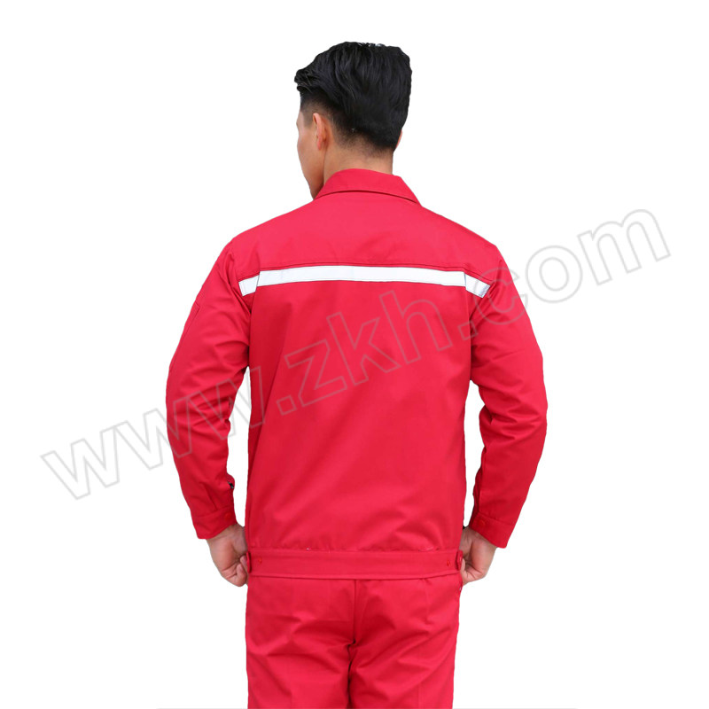 GONGTAI/共泰 加厚长袖春秋工作服 GF004 L(170) 大红色 带反光条 含上衣×1+裤子×1 1套