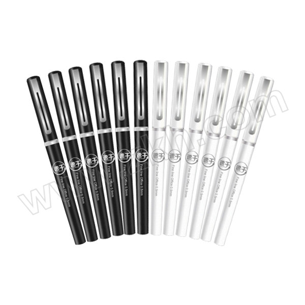 M&G/晨光 速干签字笔 ARP57501 0.5mm 黑色 笔杆白色/黑色 颜色随机 12支 1盒