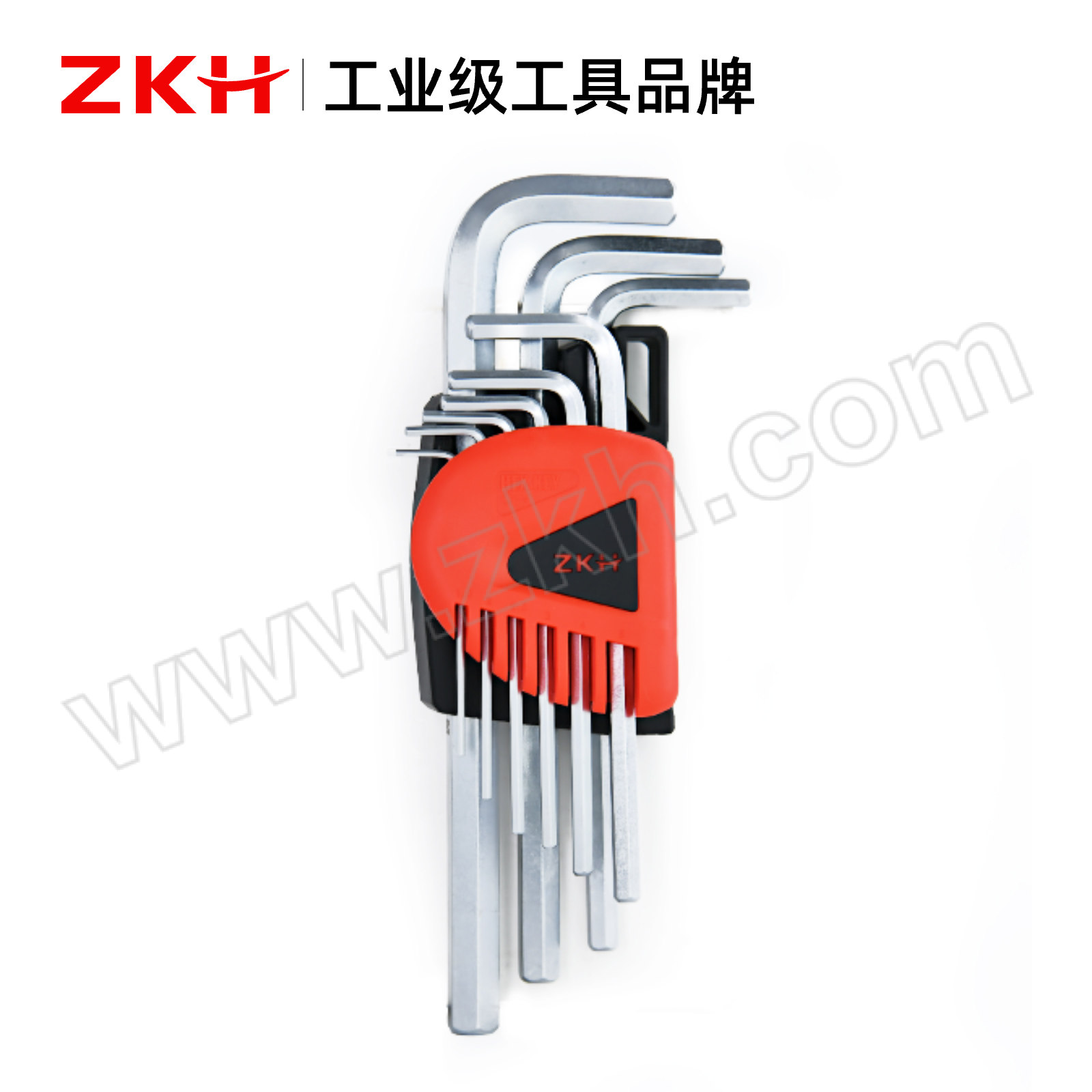 ZKH/震坤行 9件加长内六角扳手组套 HHT-HKMF09L 铬钒钢 1套