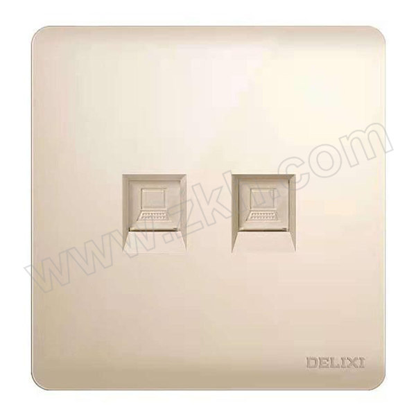 DELIXI/德力西 CD219系列二位八芯数据插座 HC862T8/RG 玫瑰金 1个