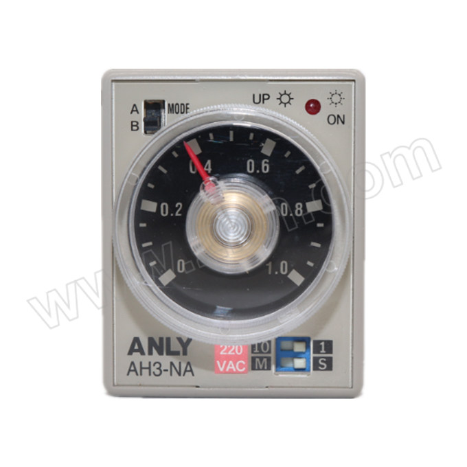 ANLY/安良 多段式时间继电器 AH3-NA AC220V 时间范围1s/10s/1min/10min 1台