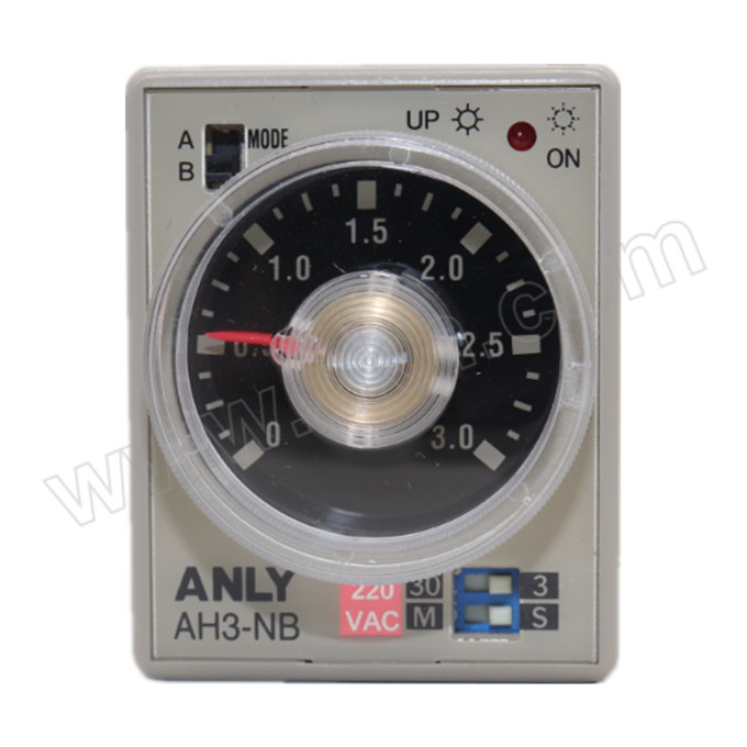 ANLY/安良 多段式时间继电器 AH3-NB AC220V 时间范围3s/30s/3min/30min 1台