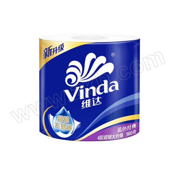 VINDA/维达 蓝色经典四层卫生纸 V4080 138×104mm 160g 1箱