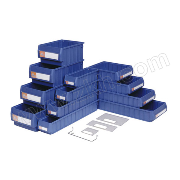 HQ/环球 分隔式零件盒 5023 外尺寸500×234×90mm 内尺寸456×211×80mm 蓝色（含1张标签纸 1个透明标签盖) 1个