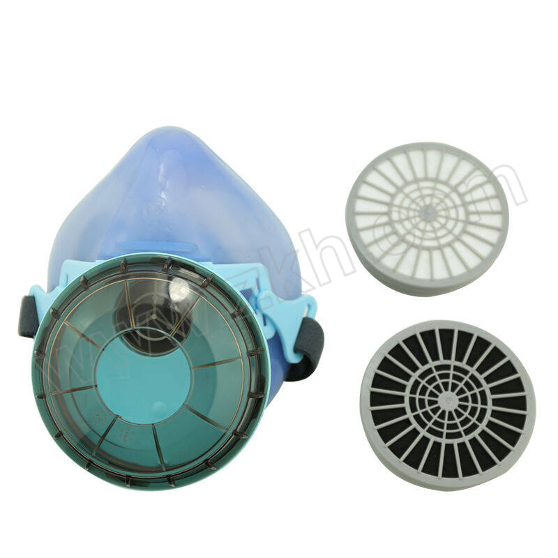 CKTECH/成楷科技 自吸过滤式半面具 CKH-401-L+1016+1018 均码 蓝色 含面具×1个+防毒过滤盒×1个+防尘过滤盒×1个 1套