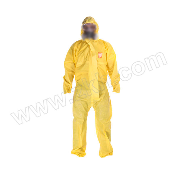 HRD/海锐得 耐酸碱连体化学防护服 HG6940L 2XL 黄色 1件
