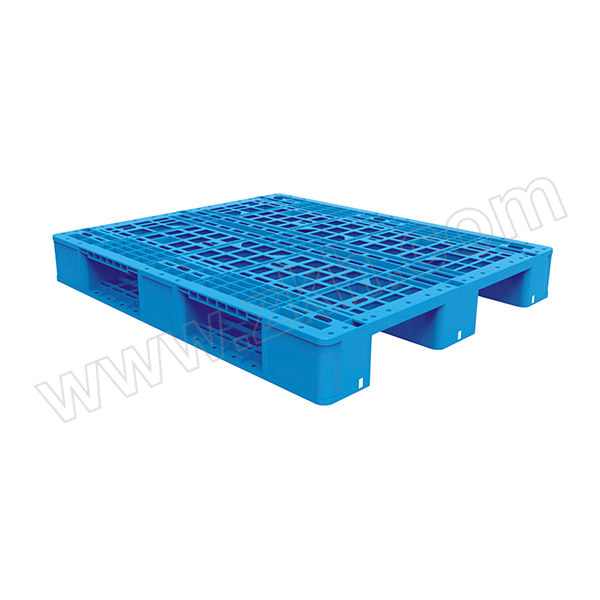 ZKH/震坤行 网格川字单面塑料托盘 PP-1212-蓝 1200×1200×160mm 静载4t 动载1t 货架载荷800kg 内置8根钢管 1个