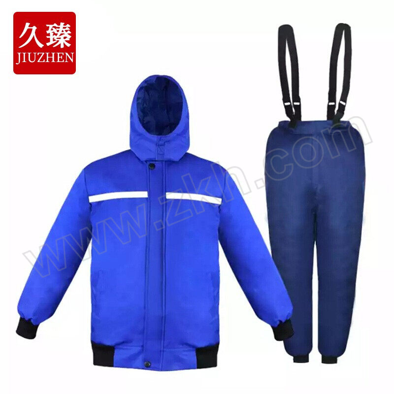 JIUZHEN/久臻 分体式耐低温户外防护服 ZST10 XL 蓝色 含上衣×1+连体裤×1 1套