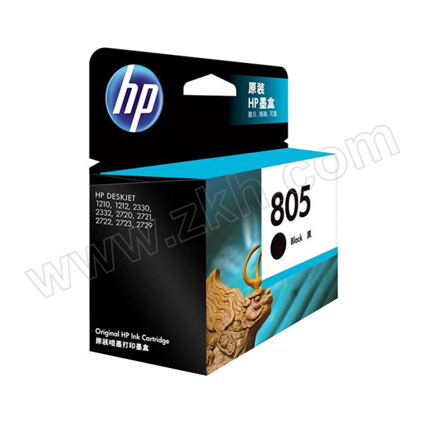 HP/惠普 805墨盒 3YM73AA 黑色 适用HP Deskjet 1210/1212/2330/2332/2720/2721/2722/2723/2729 120页 1个