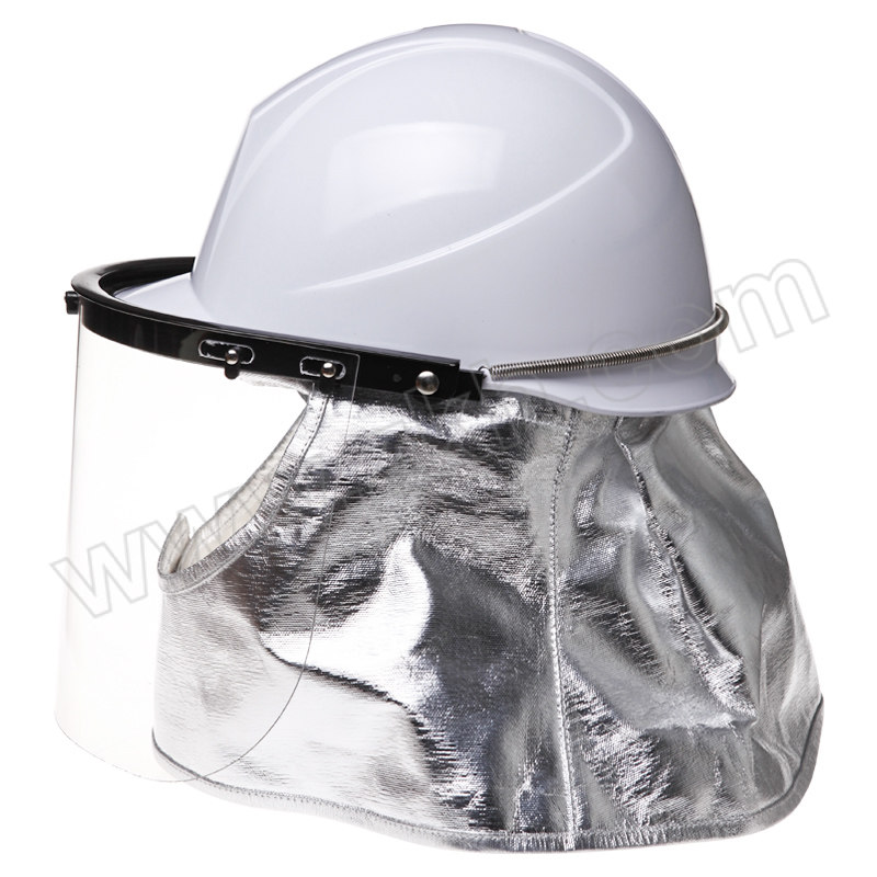 CKTECH/成楷科技 玻璃钢安全帽炉前工面罩 CKT-NTF-3 含白色安全帽×1+银色铝箔披肩×1+透明防护面屏×1 1套