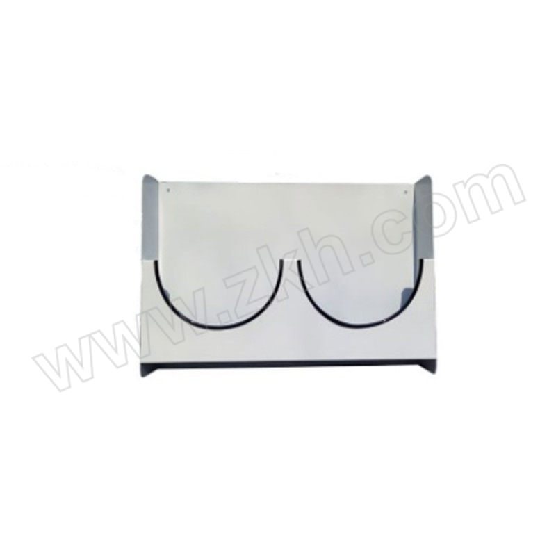 JINANXING/锦安行 壁挂式镀锌钢板安全帽架 JCH-AMJ-02 1层2格 500×60×345mm 板厚1.35mm 1个