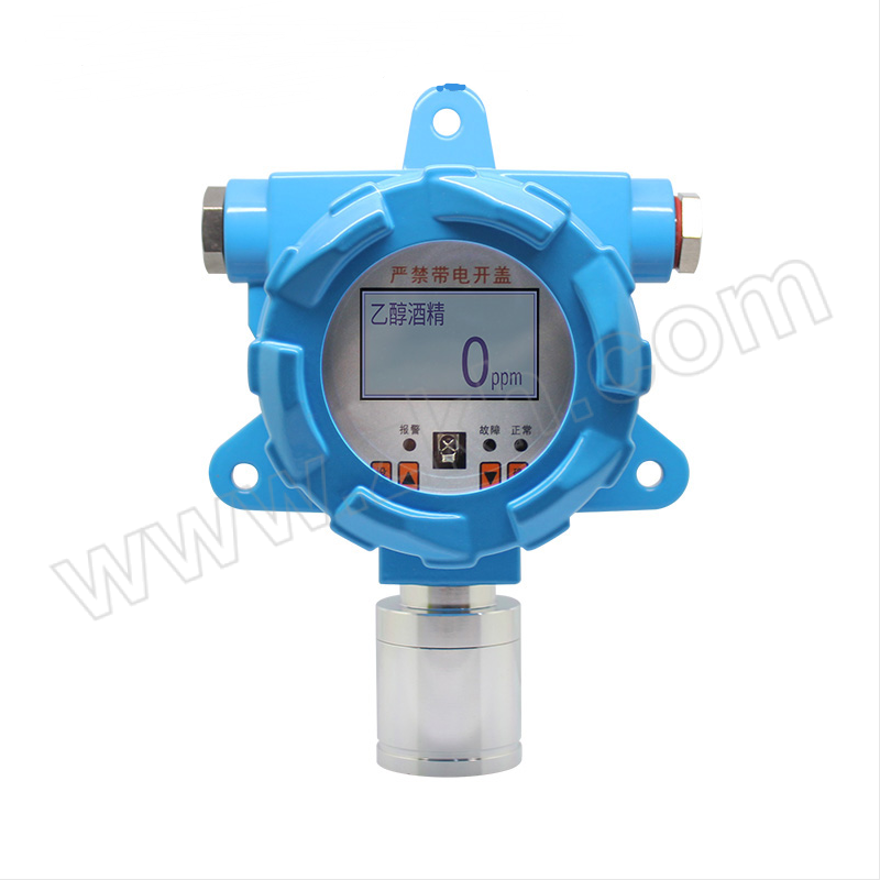 AKS/艾科思 固定式乙醇气体报警器 GT-GND20(C2H5OH) 量程0~80PPM+分辨率1PPM+工作电压DC24V+三线制+4~20mA输出信号+防爆证+出厂检测报告 1台