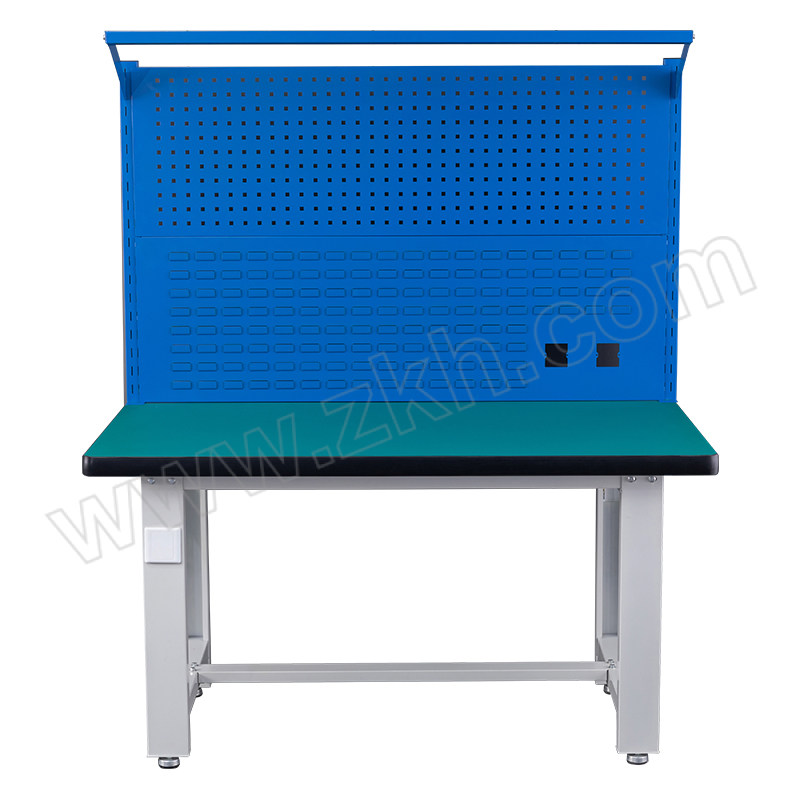 RUIZHIJIE/锐之捷 复合台面工作台 1.2m单桌+双挂板+插孔+灯架 台面承重1t 尺寸1200×750×1720mm 灰白色 1张