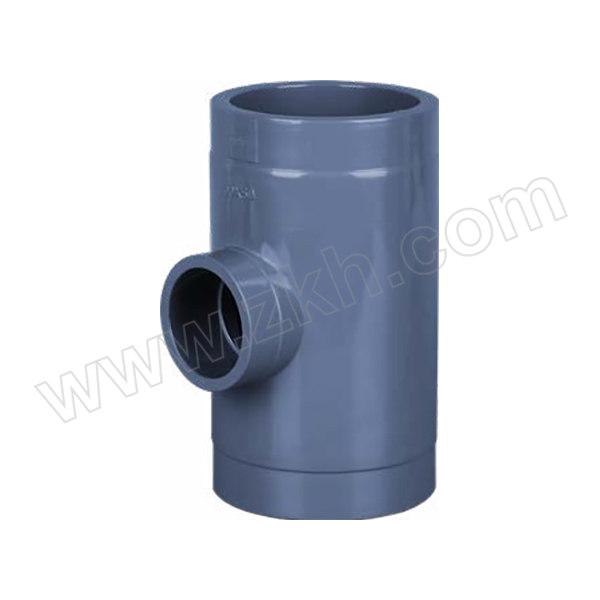 SHCN/协羽塑胶 CPVC异径三通(化工管配件) dn63×32 国标 1.6MPa 适配管外径63×32mm 浅灰色 1个