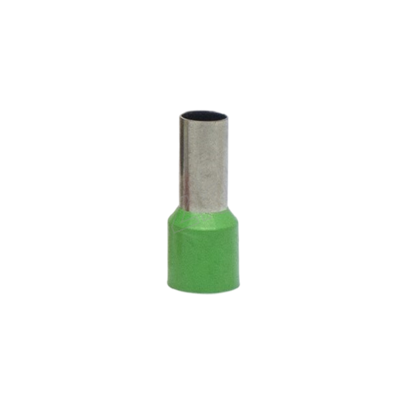 EYVJOYIN/尹佳 冷压管型预绝缘接线端子 E2510 适用线径2.5mm² 紫铜 绿色 1000个 1包