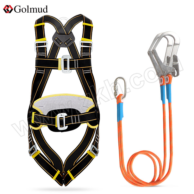 GOLMUD/哥尔姆 五点安全带套装 GM8217 含黑色安全带×1+1.8m双大钩 1套