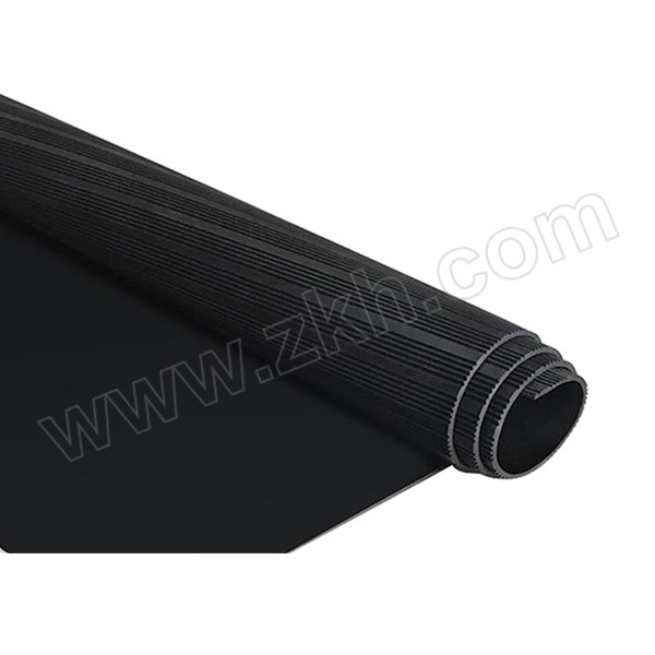 ZHOBO/中宝 条纹防滑型高压绝缘橡胶板垫 10×1m 黑色 厚3mm 测试电压10kV 使用电压5kV 1卷