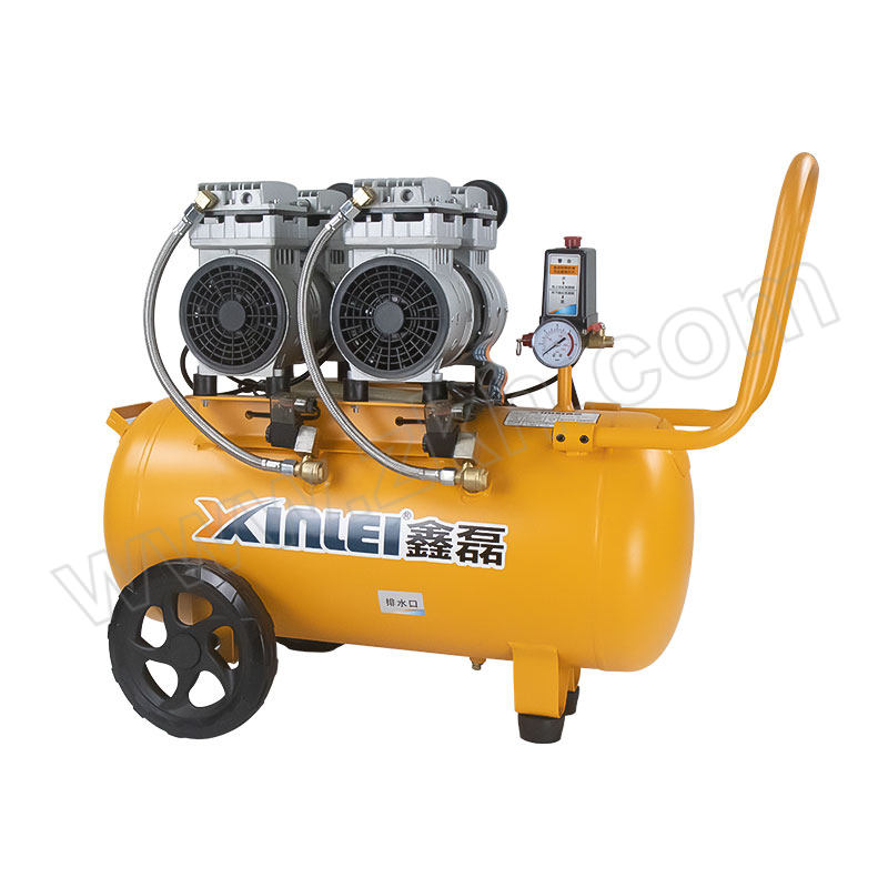 XINLEI/鑫磊 无油移动式活塞机 1500W-40L 双机头纯铜电机赠吹尘四件套 1台