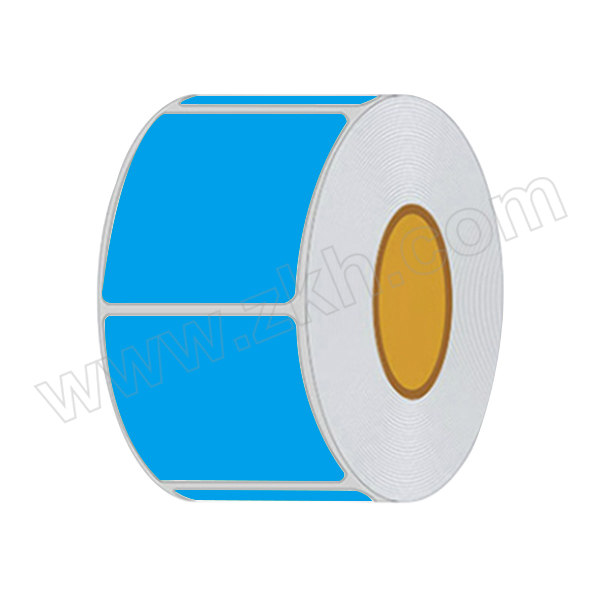 ZMZP/卓美臻品 蓝色铜版纸标签 TB-75mm×35mm×1300pcs 卷芯40mm 单排 1卷