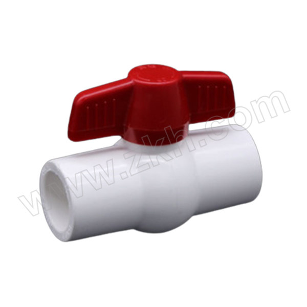LESSO/联塑 PVC给水球阀 32mm DN25 压力1.6MPa 白色 全塑 1个