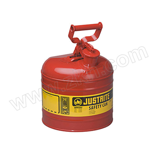 JUSTRITE/杰斯瑞特 Ⅰ类钢制安全罐(悬摆扳柄) 7120100Z 7.5L 红色 1个