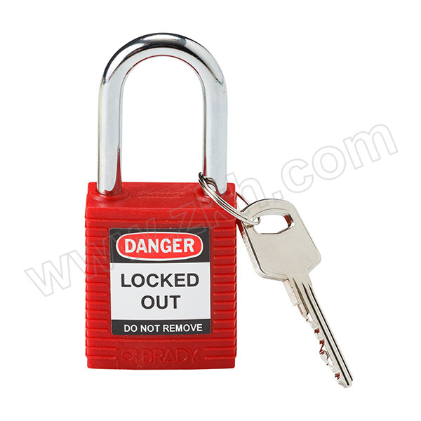 BRADY/贝迪 塑料挂锁(硬质钢锁梁) 99552(Y573144) 红色 异心 1把