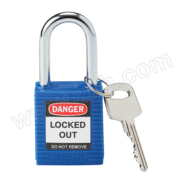 BRADY/贝迪 塑料挂锁(硬质钢锁梁) 99556(Y573145) 蓝色 异心 1把