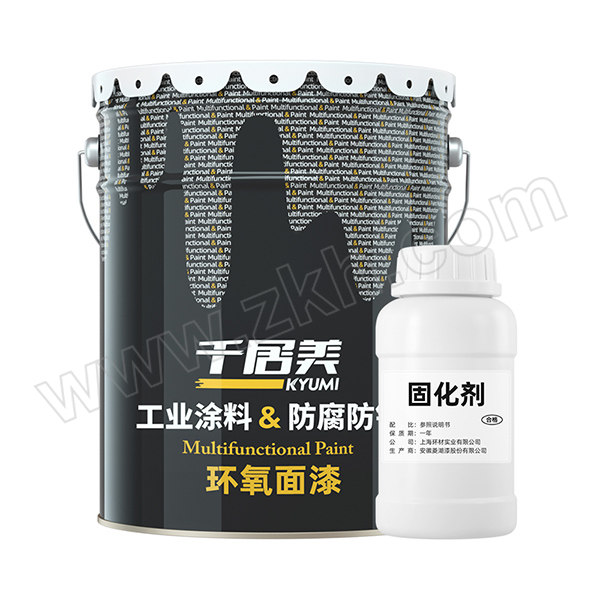 QIANJUMEI/千居美 环氧面漆 RAL6018黄绿色 主剂16.7kg+固化剂3.3kg 1组