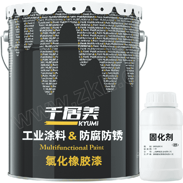 QIANJUMEI/千居美 氯化橡胶漆 PANTONE 455C 主漆20kg+固化剂2kg 1组