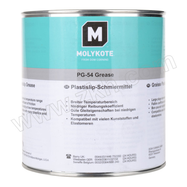 MOLYKOTE/摩力克 含固体中载硅脂塑料润滑剂 PG54 白色 1kg 1罐