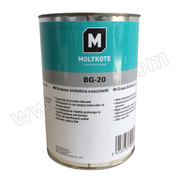 MOLYKOTE/摩力克 全合成型高速轴承润滑剂 BG20 米色 1kg 1罐