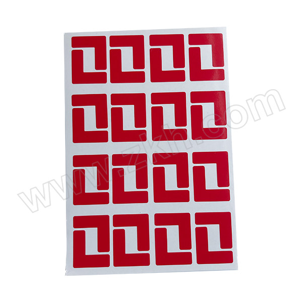 GOSIM/国新 L形定位贴 DWT-02 红色 3×3×1cm PVC背胶(GOSIM) 32个 1张