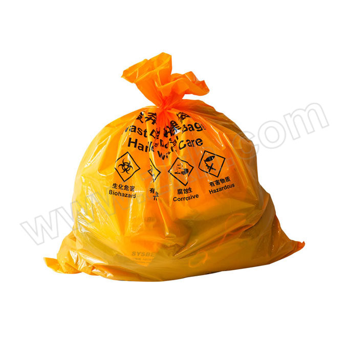 SYSBEL/西斯贝尔 聚乙烯防化垃圾处理袋 SYB010XS 小号 55×60cm 10个 1套