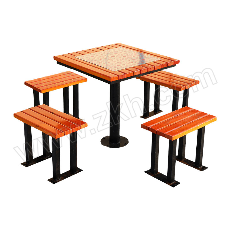 LONGDAI/龙代 户外棋盘桌椅组合 XM-QJS1桌+4椅 桌子700×700×750mm 椅子500×300×400mm 1套
