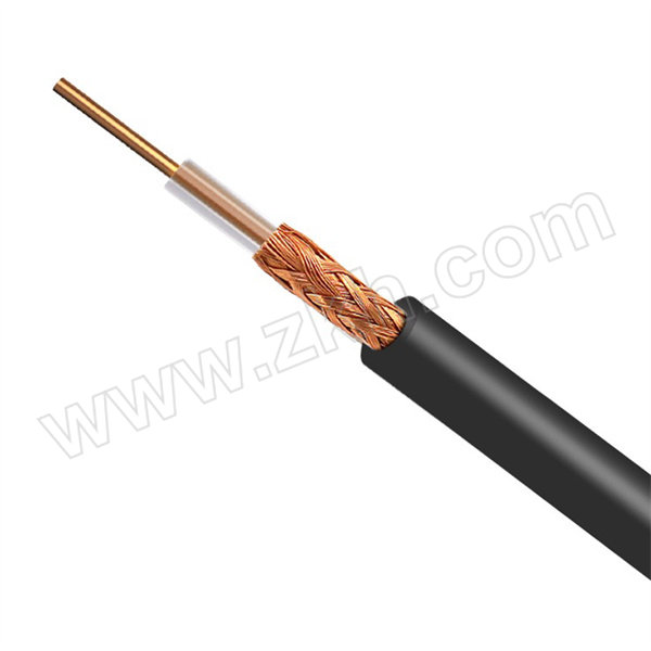 HAILE/海乐 同轴电缆射频线 SYV-75-5-1 黑色 128高编0.75纯铜单股SDI监控视频线 100m 1卷