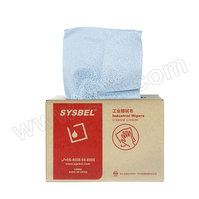 SYSBEL/西斯贝尔 强力吸油擦拭布 SCB331B 蓝色 30×42cm 160张 1箱