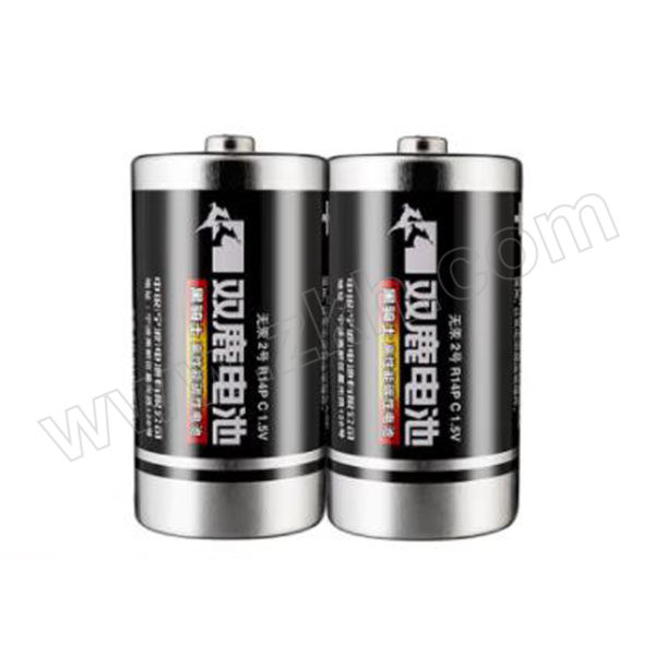 PAIRDEER/双鹿 碳性干电池 R14P 2号 2粒装 1板