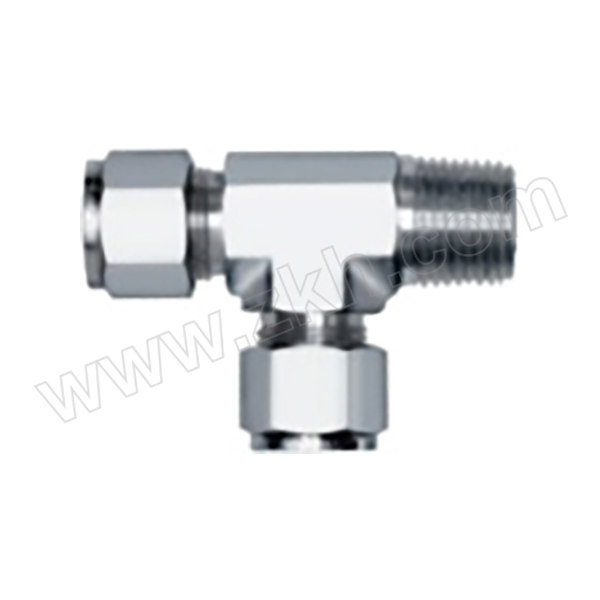 BI/布劳宁 三通右端NPT锥螺纹 N2605-10mm-08-10mm-SS 1个