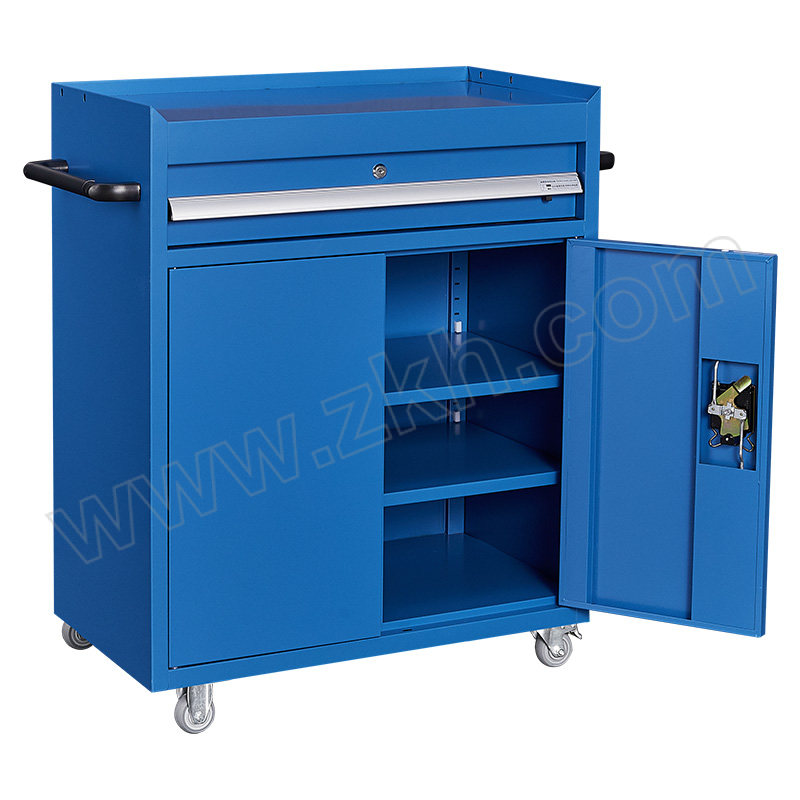 JINGWEI/京巍 一抽工具车带扶手 JA009 外形尺寸720×420×940mm 蓝色 1台